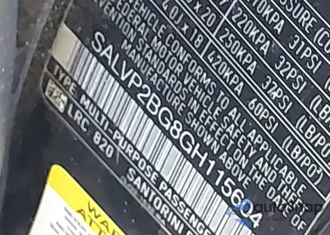 2016 Land Rover Range Rover Evoque Se/Se Premium z USA, uszkodzony, nr VIN SALVP2BG8GH115604